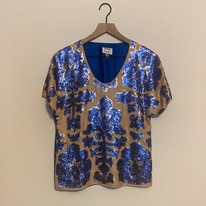 Sequins Damask Blouse